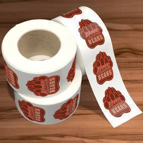 Brown Bear Die Cut Sticker Rolls