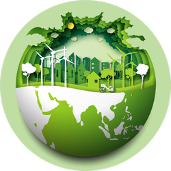 Eco Friendly And Renewable Energy Earth Sticker