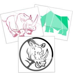 Rhinoceros Stickers