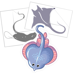 Stingray Manta Ray Stickers