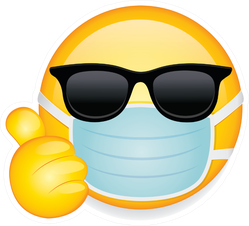 Emoji with a Mask Sticker