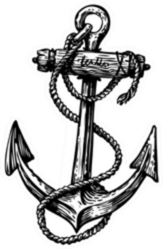 Hand-drawn Vintage Anchor Sketch Sticker