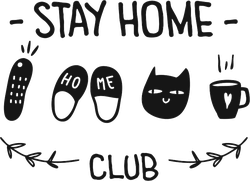 Stay Home Club Sticker