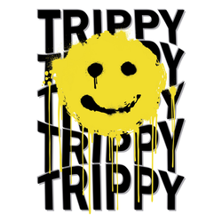 Urban Graffiti Trippy Smiley Face Sticker