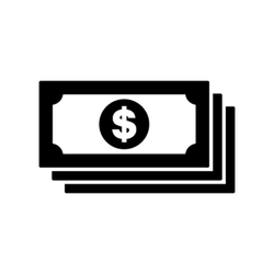 Dollar Bills Icon Symbol Sticker