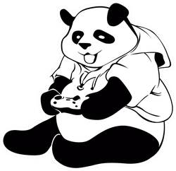 Panda Gamer Sticker