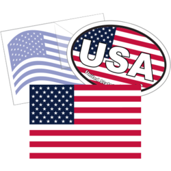 American Flag Stickers