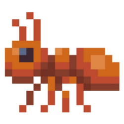 Ant Pixel Art Icon Sticker