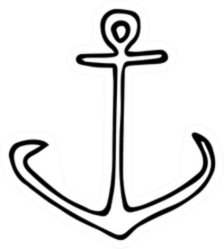 Cute Hand Drawn Anchor Sticker