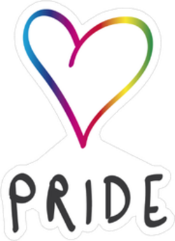 Rainbow Pride Heart Sticker