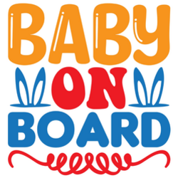 Baby On Board Colorful Lettering Sticker