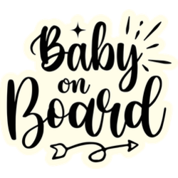 Baby On Board Cute Lettering Sticker