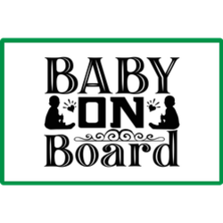 Baby On Board Green Sticker