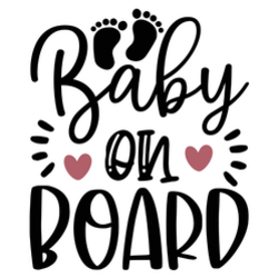 Baby On Board Heart Footprints Sticker