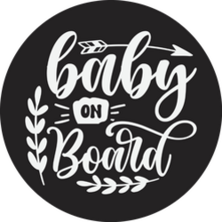 Baby On Board White Lettering Sticker