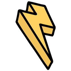 Lighting Bolt Traditional Tattoo Sticker