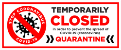 Temporarily Closed Sticker