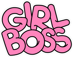 Pink Girl Boss Sticker