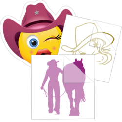 Cowgirl Stickers