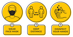 Social Distancing Guide Sticker