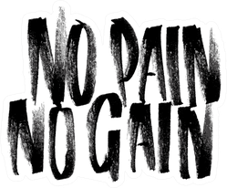 No Pain No Gain Sticker