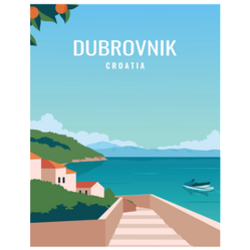 Dubrovnik City Of Croatia Poster Sticker