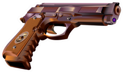 Realistic Hand Gun Sticker