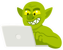 Cartoon Internet Troll Meme Sticker