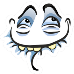 Ahhh Smiling Troll Face Meme Sticker