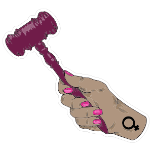 Feminine Gavel Sticker