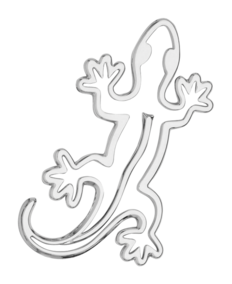 Gecko Lizard 3D Chrome Plated Sticker