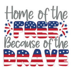 Home Of The Free Because Of The Brave USA Sticker
