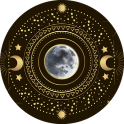 Illustration Of Moon In The Center Of The Solar System Sticker