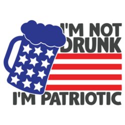 I'm Not Drunk I'm Patriotic Sticker