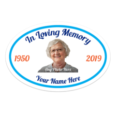 In Loving Memory Oval Sticker