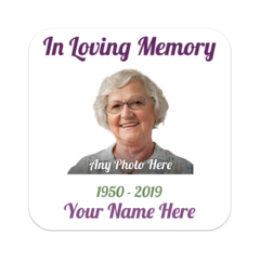 Custom In Loving Memory Rounded Rectangle Stickers