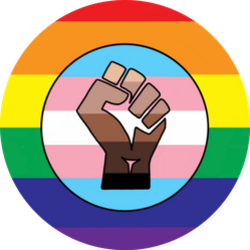 Lgbtq+ Biopic Pride Flag With Fist Sticker