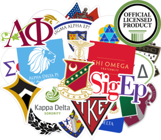Licenced Fraternity & Sorority Stickers and Decals