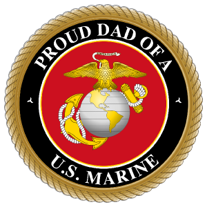 Proud US Marine Dad Sticker