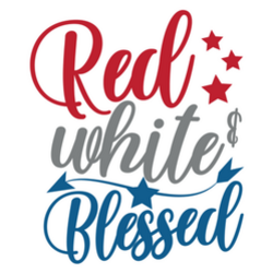 Red White And Blessed - Happy Independence Day Sticker