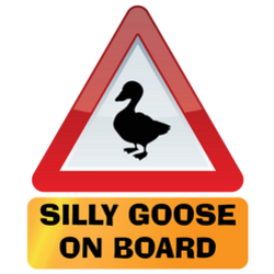 Silly Goose On Board Lettering Sticker