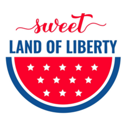 Sweet Land Of Liberty Patriotic Lettering Sticker