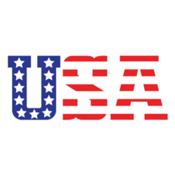 Usa American Flag Lettering Sticker 