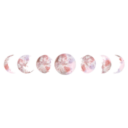 Watercolor Illustration: Pink Moon Phases Sticker