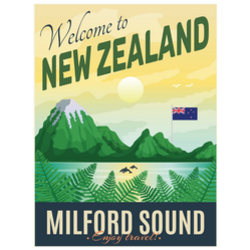 Welcome To New Zealand Milford Sound Sticker