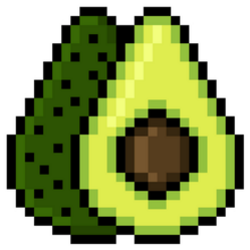 Whole And Half Avocado Pixel Art Sticker